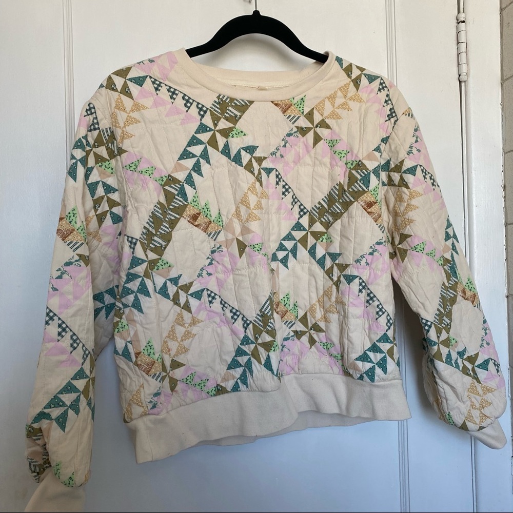 Quilted sweatshirt